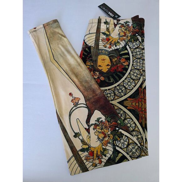 Extra Plus Size Creamy‎ Soft Gaia Mucha Leggings - Picture 6 of 10